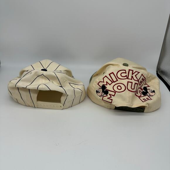 Vintage 90s Mickey Mouse Disney Snapback Embroidered Baseball Cap Lot of 2 - Picture 6 of 15